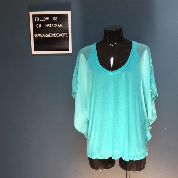 Sheer Bat Wing T-shirt - Picture 1 of 5